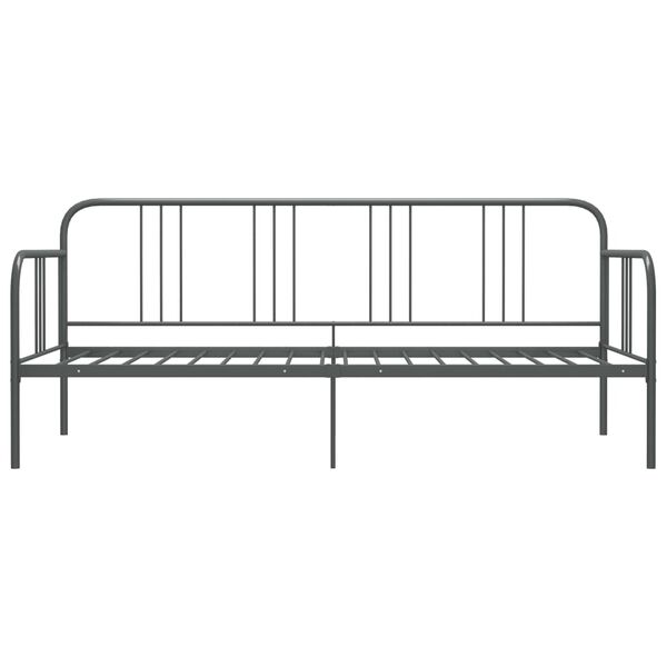 vidaXL Ramme til sovesofa grå metall 90x200 cm