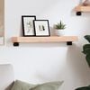 vidaXL Vegghylle 60x10x6 cm ubehandlet heltre eik