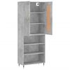 vidaXL Highboard betonggr&aring; 69,5x34x180 cm konstruert tre