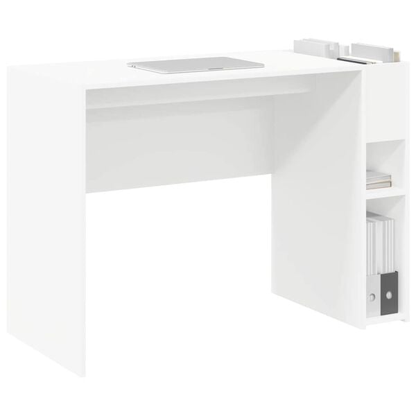 vidaXL Skrivebord Hvit 109 x 50 x 78 cm Konstruert tre