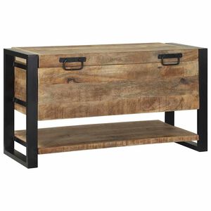 vidaXL Lagringsboks med lagring Brun 80 x 35 x 45 cm Massivt mangotre