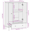 vidaXL Highboard svart 60x33x100 cm heltre mango