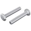 vidaXL Hodeskrue 2 stk. s&oslash;lv M6 x 35 mm St&aring;l