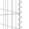 vidaXL Gabion for søppeldunkskur galvanisert stål 254x100x110 cm