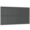 vidaXL Veggmontert hodegavl gr&aring; 159,5x3x90 cm heltre furu