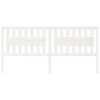 vidaXL Sengegavl hvit 205,5x4x100 cm heltre furu