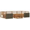 vidaXL Utend&oslash;rs sofa-sett 7 pcs Naturlig Solid akasietre