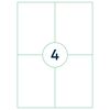 rillprint Selvklebende etiketter 105x148 mm 1000 ark hvit