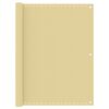 vidaXL Balkongskjerm beige 120x600 cm HDPE