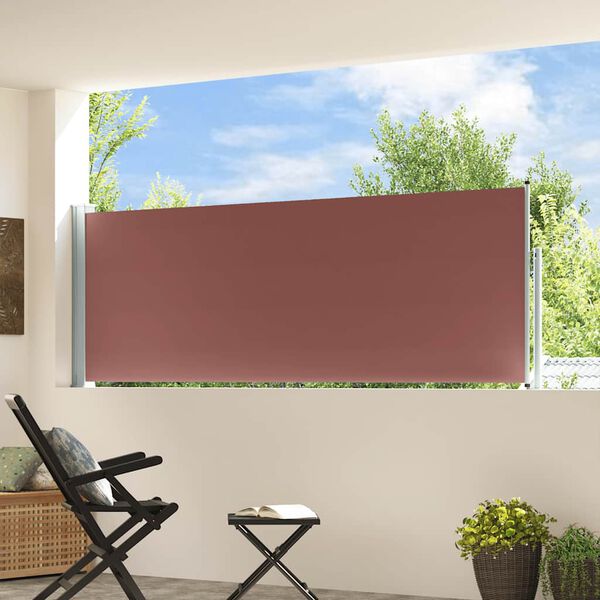 vidaXL Uttrekkbar sidemarkise 100x300 cm brun