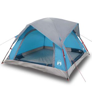 vidaXL Campingtelt 4 personer bl&aring; vanntett