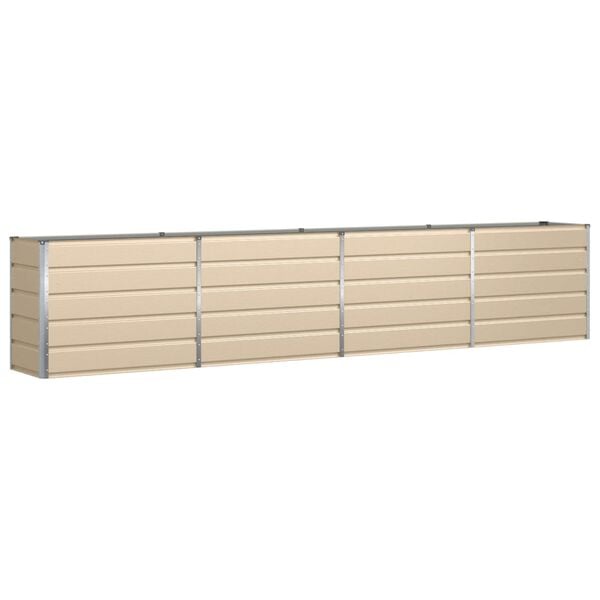 vidaXL Plantekassed Elfenben 480 x 50 x 45 cm Galvanisert St&aring;l