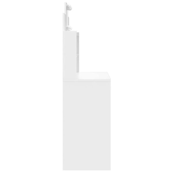 vidaXL Sminkebord med LED hvit 96x40x142 cm