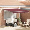 vidaXL Automatisk uttrekkbar markise med LED burgunder 300x250 cm