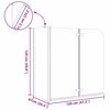 vidaXL Badinnhegning Svart 120 x 67 x 129 cm Herdet Glass og Aluminium