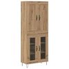 vidaXL H&oslash;yskap Artisan Eik 69,5 x 34 x 180 cm Konstruert tre