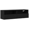 vidaXL TV Veggskap 100 x 30 x 30 cm Svart Eik Konstruert tre