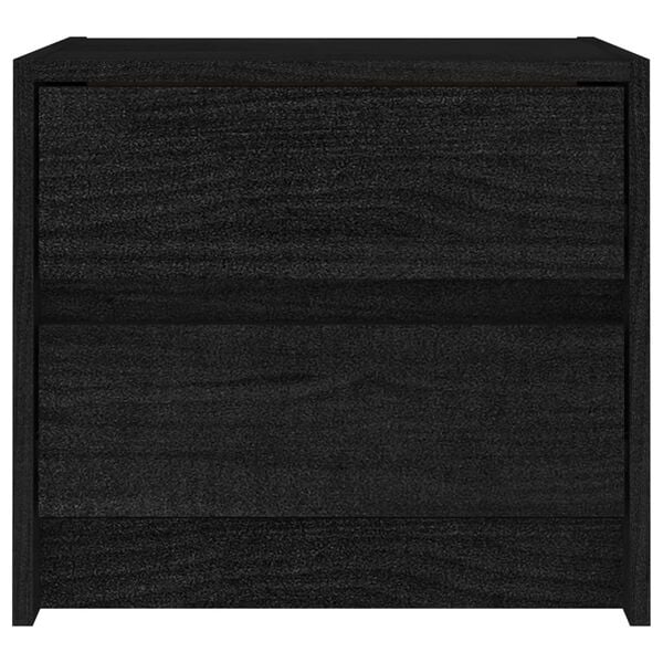 vidaXL Nattbord 2 stk svart 40x30,5x35,5 cm heltre furu