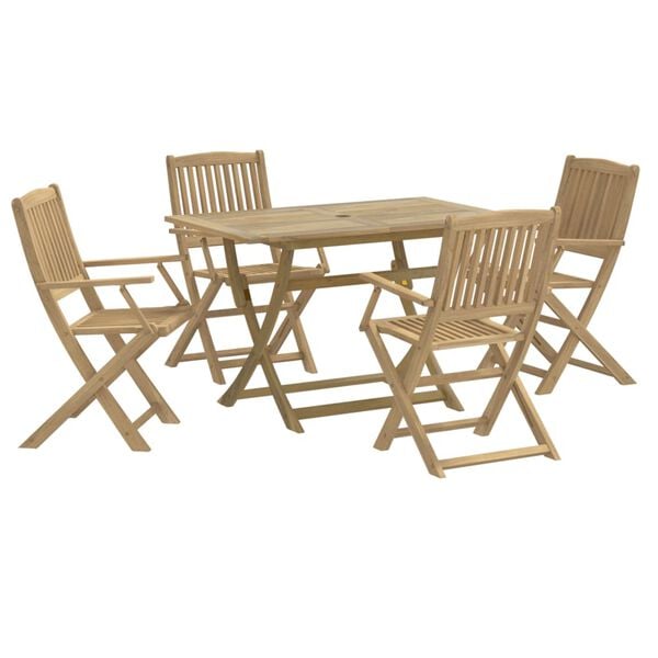 vidaXL Hagespisegruppe 5 deler heltre akasie