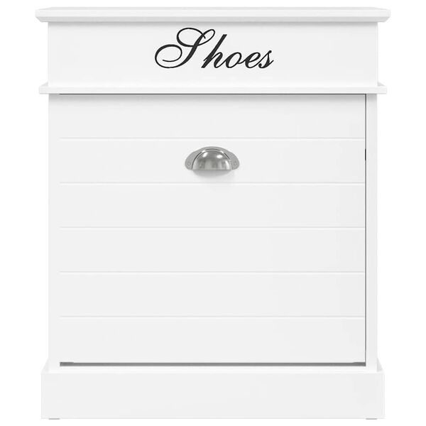 vidaXL Skoskap hvit 50x28x58 cm keisertre