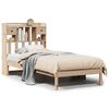 vidaXL Seng med bokhylle uten madrass 90x200 cm heltre furu