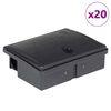 vidaXL Musefeller 20 stk svart 13x10x4 cm