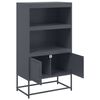 vidaXL Highboard antrasitt 68,5x38,5x123,5 cm stål