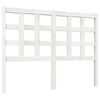 vidaXL Sengegavl hvit 125,5x4x100 cm heltre furu