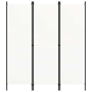 vidaXL Romdeler 3 paneler hvit 150x180 cm