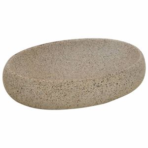 vidaXL Benkeservant sand oval 59x40x15 cm keramikk
