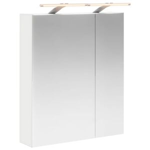 vidaXL Baderomsspeilskap med d&oslash;r Hvit 60 x 14,5 x 70 cm Konstruert tre