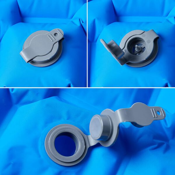 vidaXL Oppbl&aring;sende campingmadrass for 1 person bl&aring; 190x58x6 cm