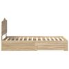 vidaXL Sengestamme med skuff Sonoma eik 100 x 200 cm Konstruert tre