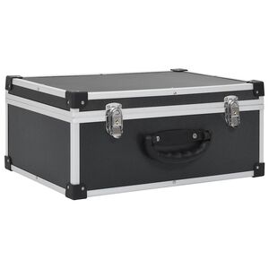 vidaXL CD-koffert for 60 CD-er aluminium ABS svart