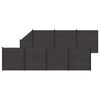 vidaXL Gjerdeplate 8 pcs WPC og Aluminium Svart