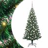 vidaXL Kunstig Forh&aring;ndsopplyst Juletre gr&oslash;nn 180 cm PVC og metall