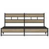 vidaXL Sengeramme i metall uten madrass sonoma eik 200x200 cm