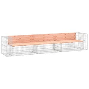 vidaXL Hagebenk gabiondesign 347x71x65,5 cm heltre douglasgran
