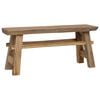 vidaXL benk Naturlig 100 x 29 x 43,5 cm Massivt Teaktre