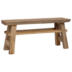 vidaXL benk Naturlig 100 x 29 x 43,5 cm Massivt Teaktre