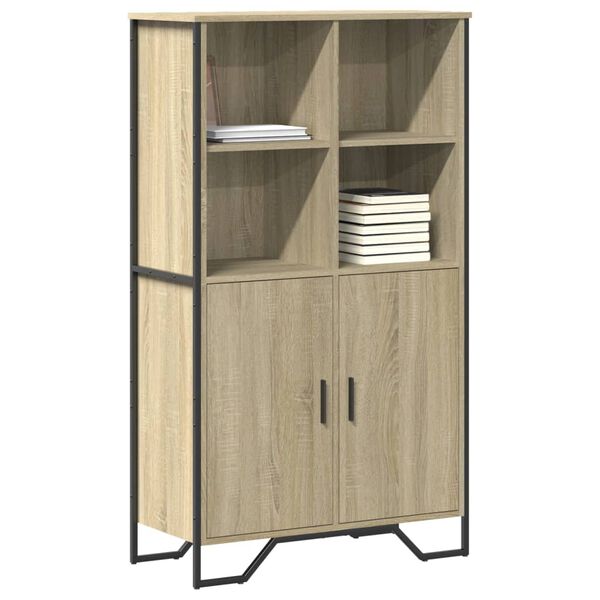 vidaXL Highboard sonoma eik 79,5x35,5x137,5 cm konstruert tre