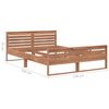 vidaXL Sengeramme heltre teak 140x200 cm