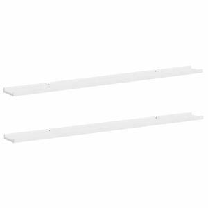 vidaXL Vegghyller 2 stk hvit 115x9x3 cm
