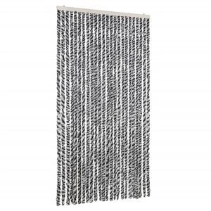 vidaXL Fluegardin gr&aring; og svart og hvit 100x200 cm chenille