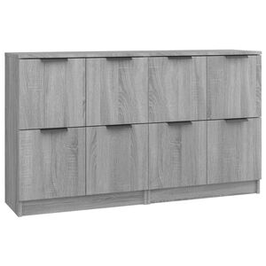 vidaXL Skjenker 2 stk gr&aring; sonoma 60x30x70 cm konstruert tre
