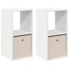 vidaXL Nattbord 2 stk. Hvit 35 x 32 x 68,5 cm Konstruert tre