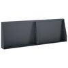 vidaXL St&oslash;ttemur 2 stk. 60 x 12 x 30 cm St&aring;l Antrasitt