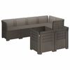 vidaXL 7-seters hage sofa i rattan-look PP Lysegr&aring;