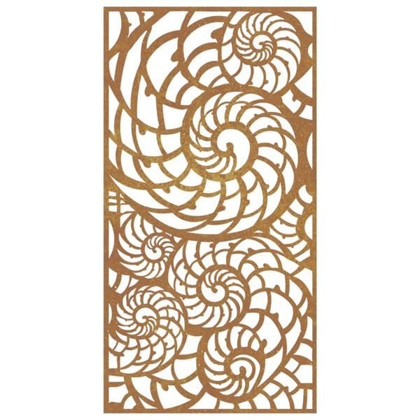 vidaXL Veggdekorasjon til hage 105x55 cm cortenst&aring;l skalldesign