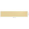 vidaXL Balkongskjerm beige 120x600 cm HDPE